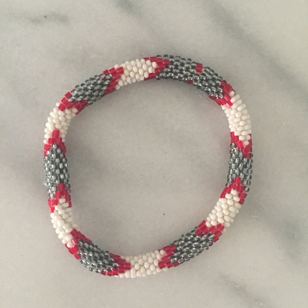 Beaded roll bracelet